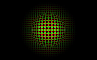green, red and black abstract photo