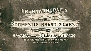 Dr. Hawthrone's domestic brand cigars ad, Red Dead Redemption, video games