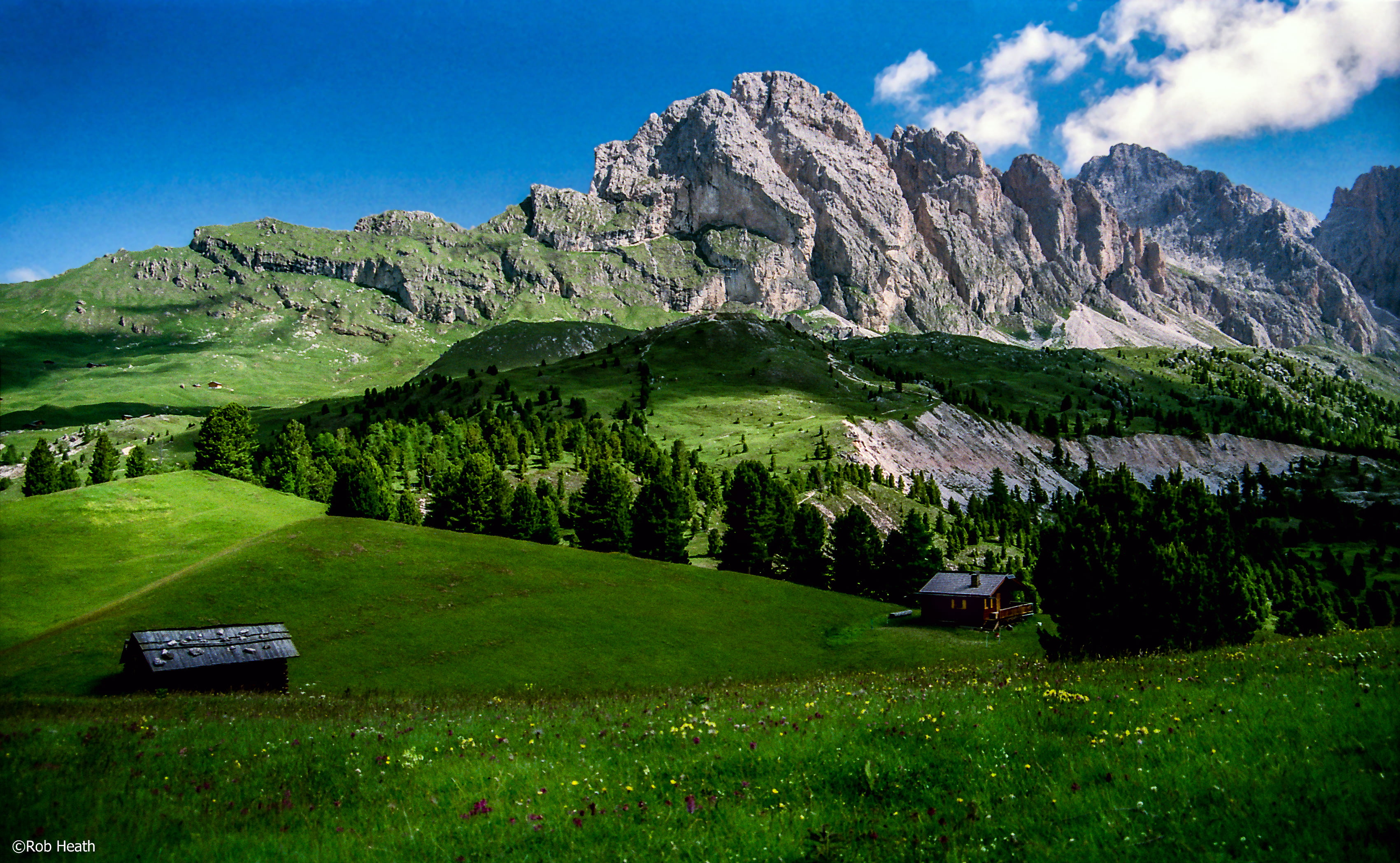 landscape photo of a mountain near grass field, italian dolomites