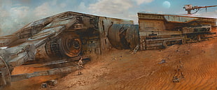 online game digital wallpaper, Star Wars, Rey, Star Wars: The Force Awakens HD wallpaper