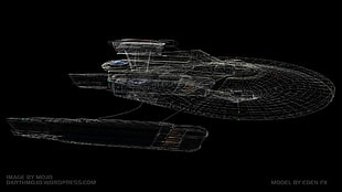 gray spaceship illustration, movies, Star Trek