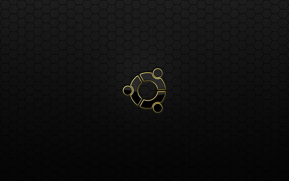 gold and black logo HD wallpaper