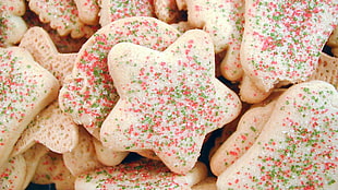 white Star Cookies with prinkles