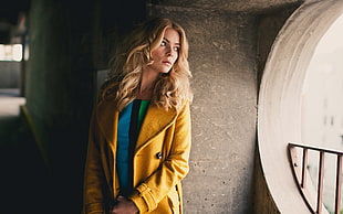 Model,  Girl,  Blonde,  Coat HD wallpaper