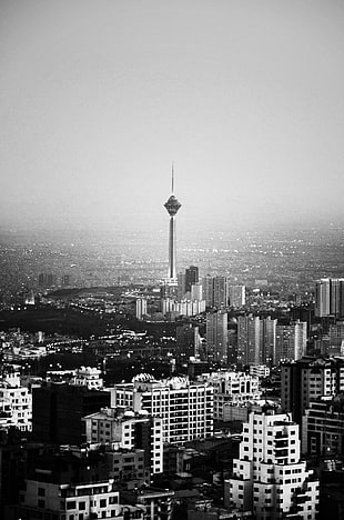 buildings lot, Iran, Tehran, city, Milad Tower HD wallpaper