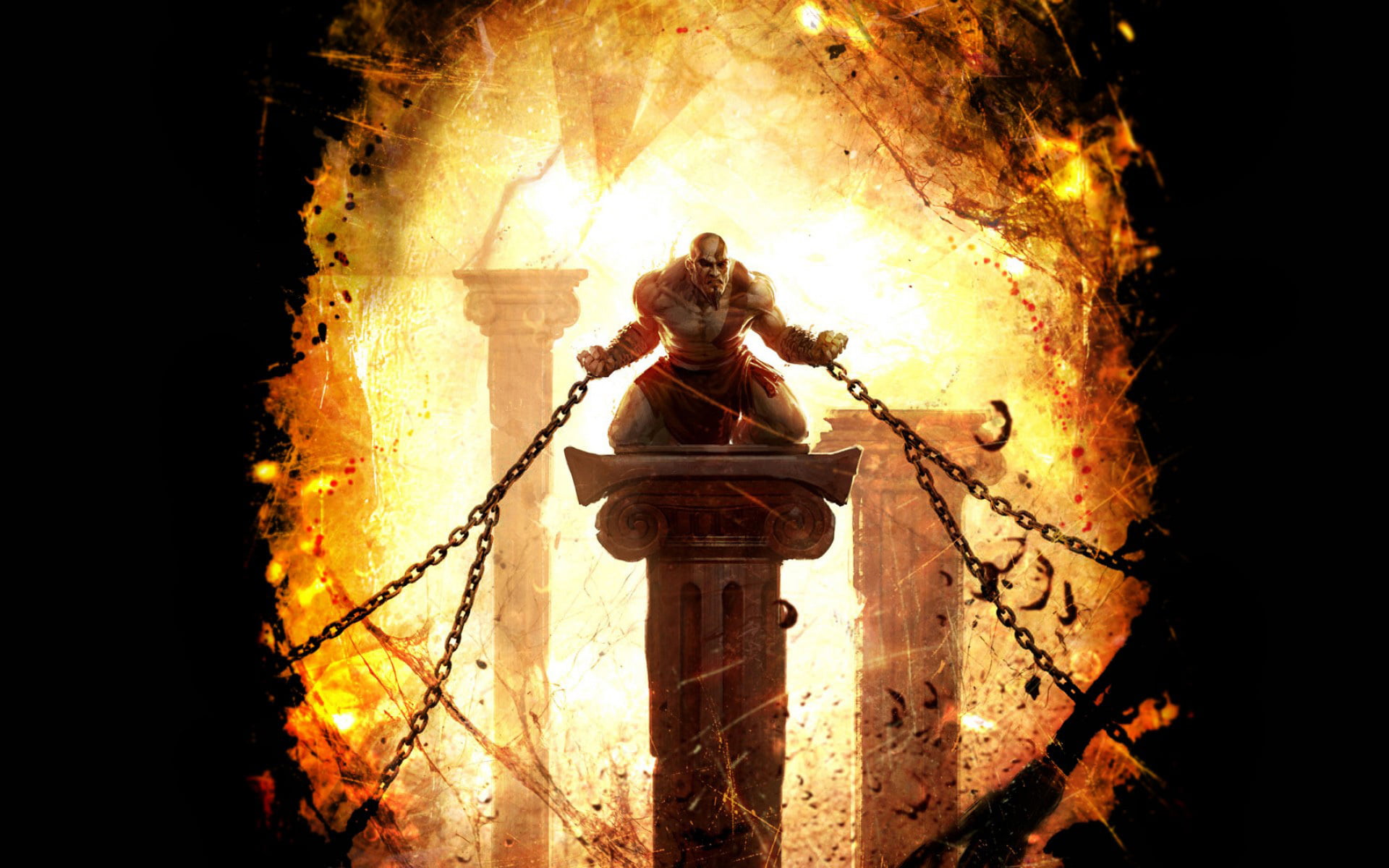 God of War Kratos illustration HD wallpaper | Wallpaper Flare