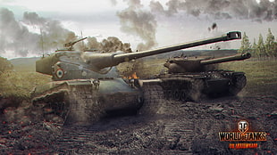 World of Tanks game application poster, World of Tanks, tank, wargaming, render