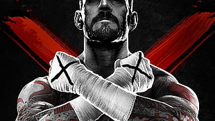 illustration of man, wrestling, CM Punk