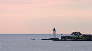 white lighthouse tower
