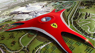 Ferrari logo, Ferrari, Ferrari World, Abu Dhabi