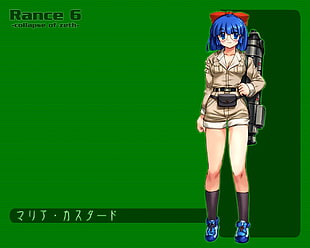 Rance 6 blue haired female character