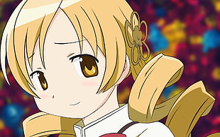 yellow-haired female anime character, Mahou Shoujo Madoka Magica, Tomoe Mami