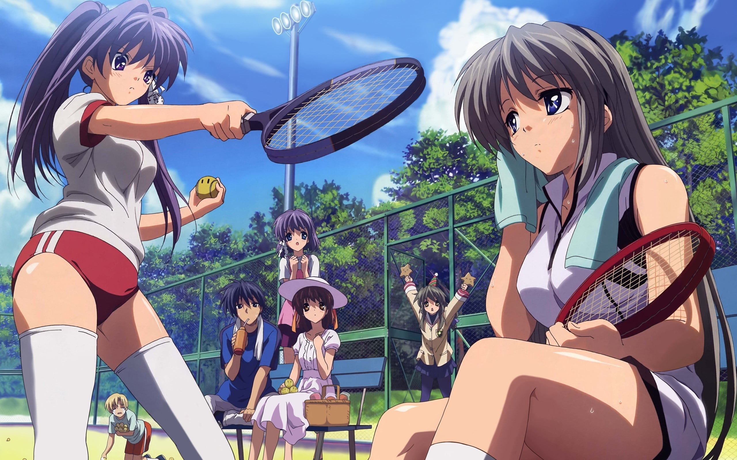 Girl s playing Tennis  anime  poster HD wallpaper 