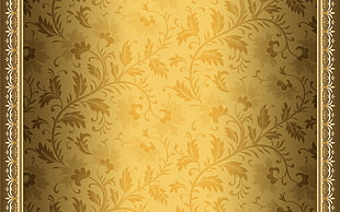 brown floral wallpaper