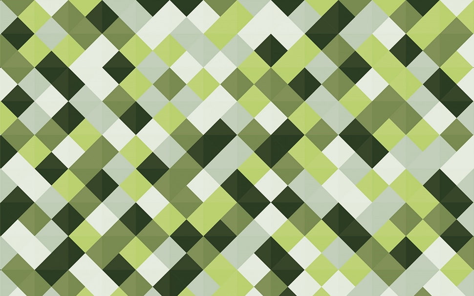 white, green, and black pattern HD wallpaper