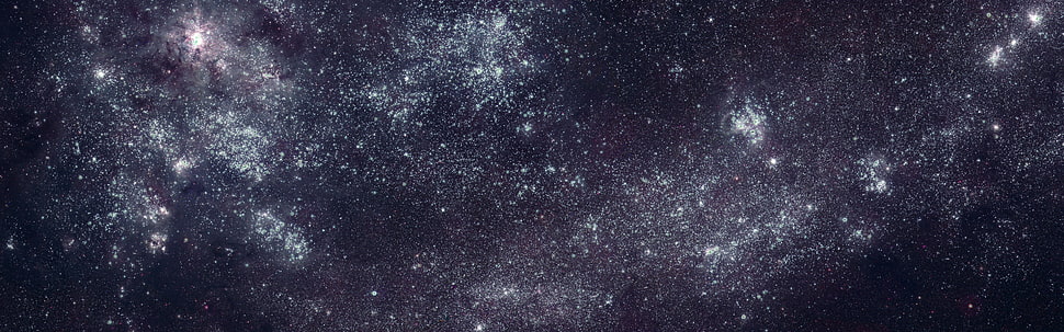 milky way illustration, Large Magellanic Cloud, space, stars, multiple display HD wallpaper