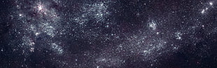 milky way illustration, Large Magellanic Cloud, space, stars, multiple display