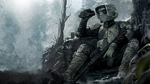 soldier character 3D wallpaper