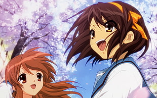 two female Clannad anime characters HD wallpaper