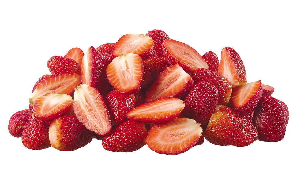 red strawberry fruits HD wallpaper