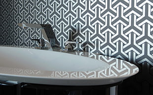 white ceramic sink with faucet HD wallpaper