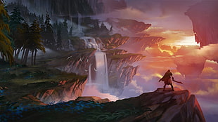 Destiny game poster, video games, landscape, Dauntless (VideoGame), trees