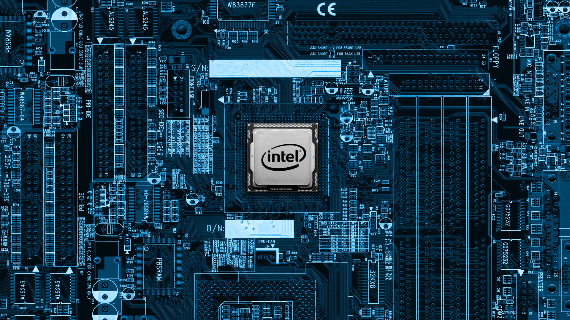 black Intel computer motherboard, Intel, motherboards, IT, computer