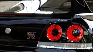 unpaired Nissan GT-R taillight, Nissan, Nissan Skyline GT-R R33, Forza Motorsport 5, car HD wallpaper