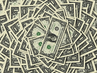 1 U.S. dollar bill illustration HD wallpaper