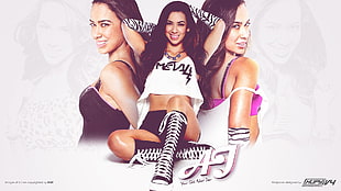 AJ poster, WWE, wrestling, AJ Lee