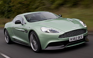 green Aston Martin Vanquish