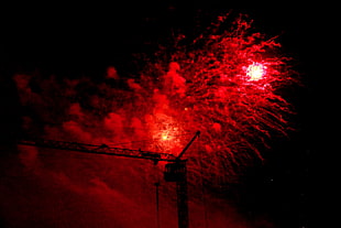 fireworks, landscape HD wallpaper