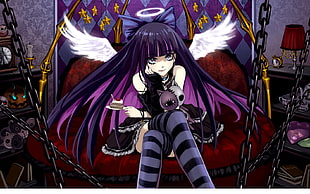 animated female character, anime, Panty and Stocking with Garterbelt, Anarchy Stocking