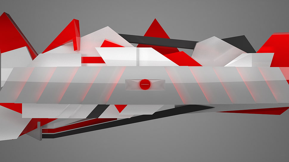 abstract, shapes, red, black HD wallpaper