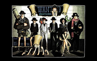 One Piece Straw Hat crew Wanted poster, One Piece, Franky, Sanji, Monkey D. Luffy
