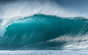 water wave, landscape, nature, sea, waves HD wallpaper