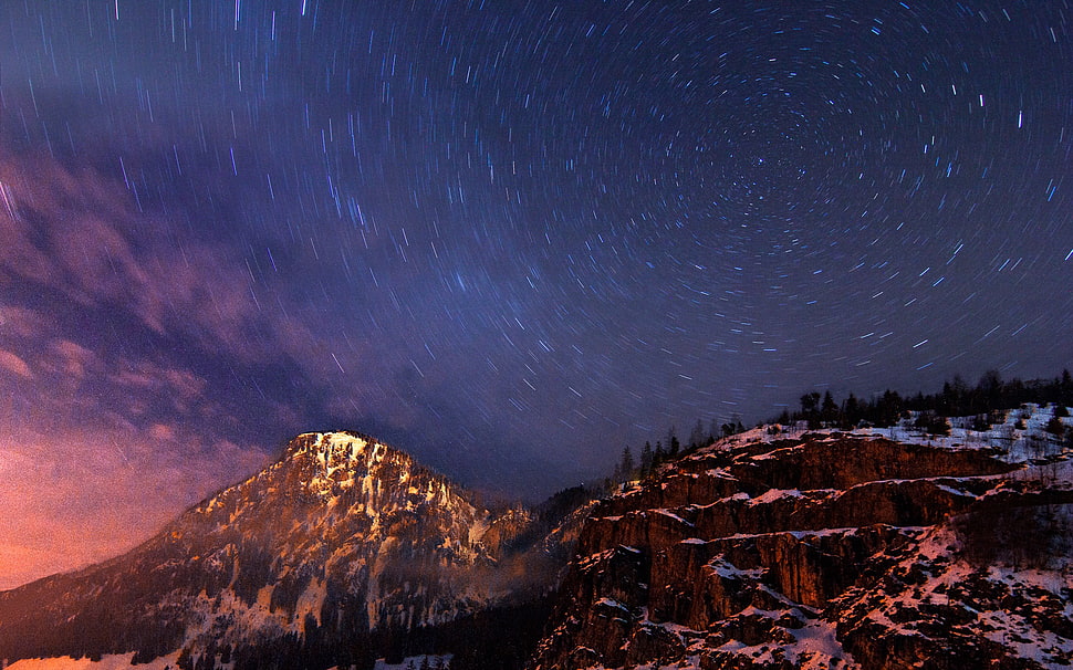 snow capped mountains wallpaper, landscape, snow HD wallpaper