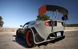 gray and orange supercar, car, Lotus HD wallpaper