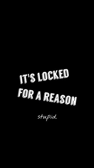 It's Locked For A Reason HD wallpaper