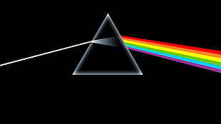 black and white table lamp, Pink Floyd, prism, album covers, cover art HD wallpaper