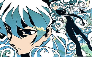 female blue hair anime character artwork, Tengen Toppa Gurren Lagann, Teppelin Nia
