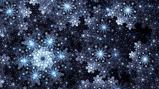 photography of snowflakes HD wallpaper