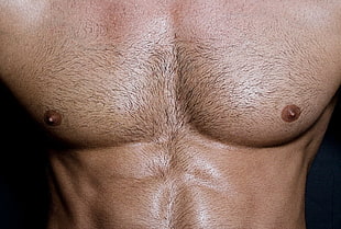 man's chest, men, closeup