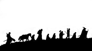 silhouette of person The Lord of The Rings walking