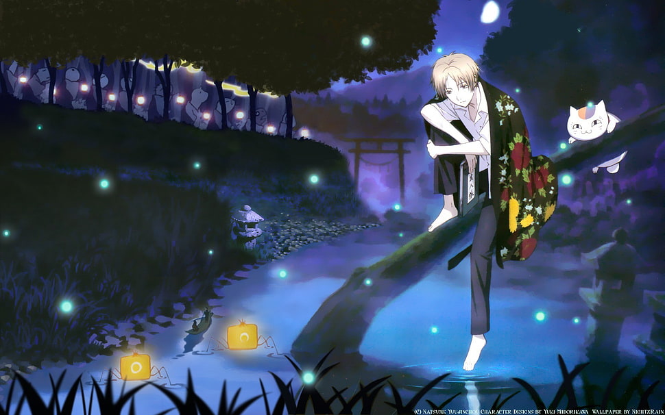 male anime character illustration, Natsume Book of Friends, Natsume Yuujinchou, anime HD wallpaper
