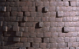 pile of gray bricks HD wallpaper