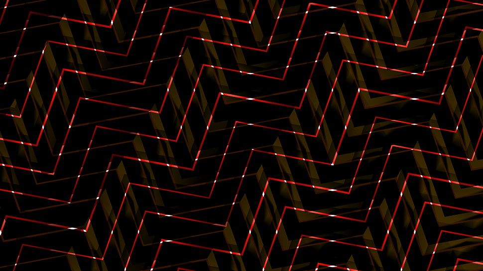 red chevron wallpaper, lines, pattern, square, blocky HD wallpaper