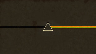 Pink Floyd Dark Side of The moon, Pink Floyd, digital art, triangle, music