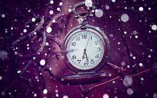 time lapse photo of pocket watch at 6:29 o'lock HD wallpaper