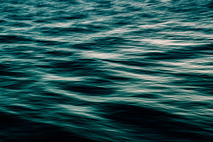 blue water, Water, Surface, Waves HD wallpaper